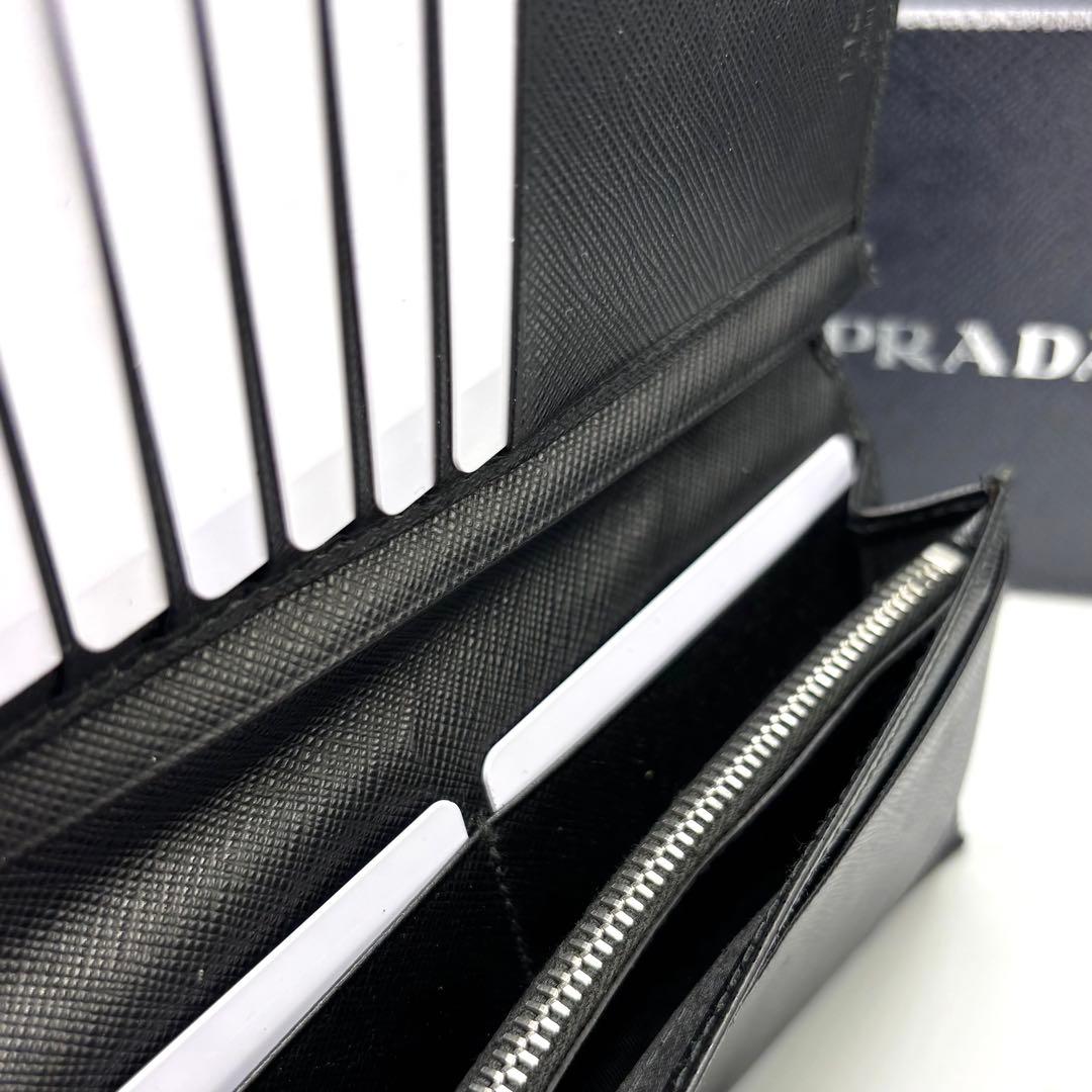 ああああ　　　　　PRADA プラダ サフィアーノレザー 長財布 ブラック