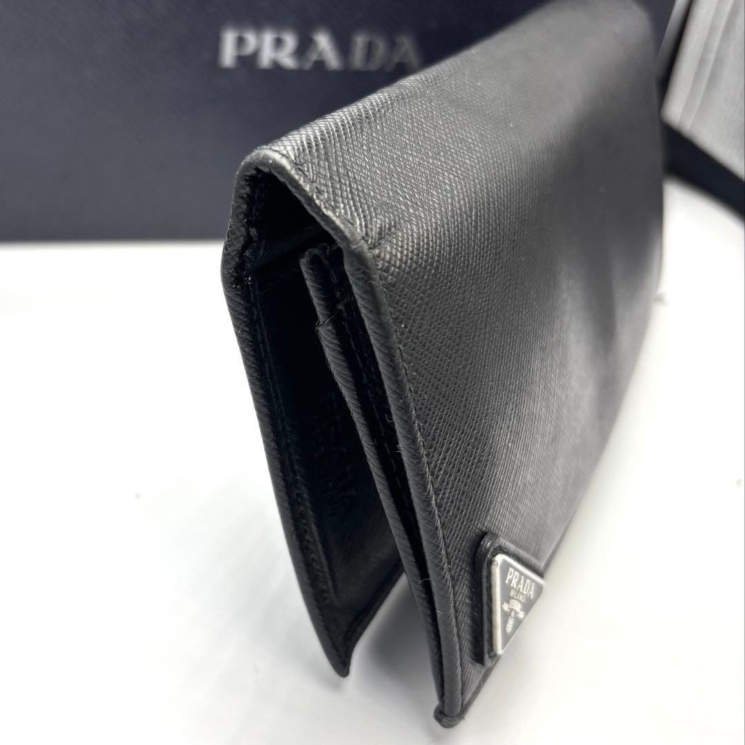 ああああ　　　　　PRADA プラダ サフィアーノレザー 長財布 ブラック
