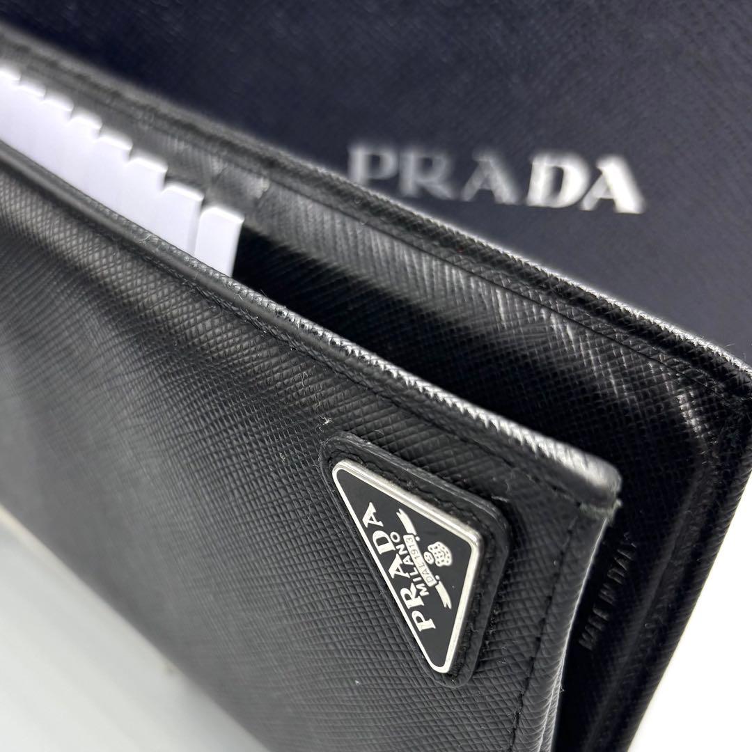 ああああ　　　　　PRADA プラダ サフィアーノレザー 長財布 ブラック