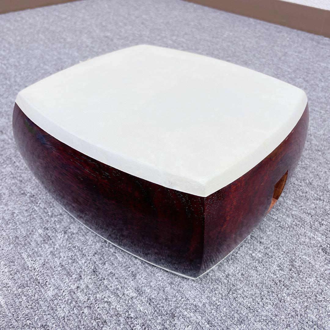 三味線 太棹 トチあり紅木 綾杉彫り胴 二本溝 金細 犬皮 和楽器