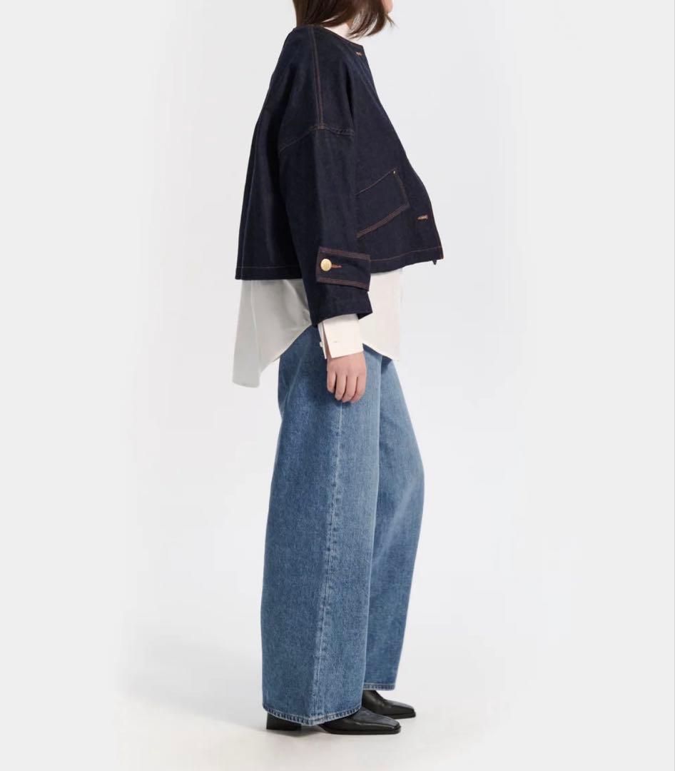 MACKINTOSH ハンビー ノーカラー デニムジャケット【サイズ6】