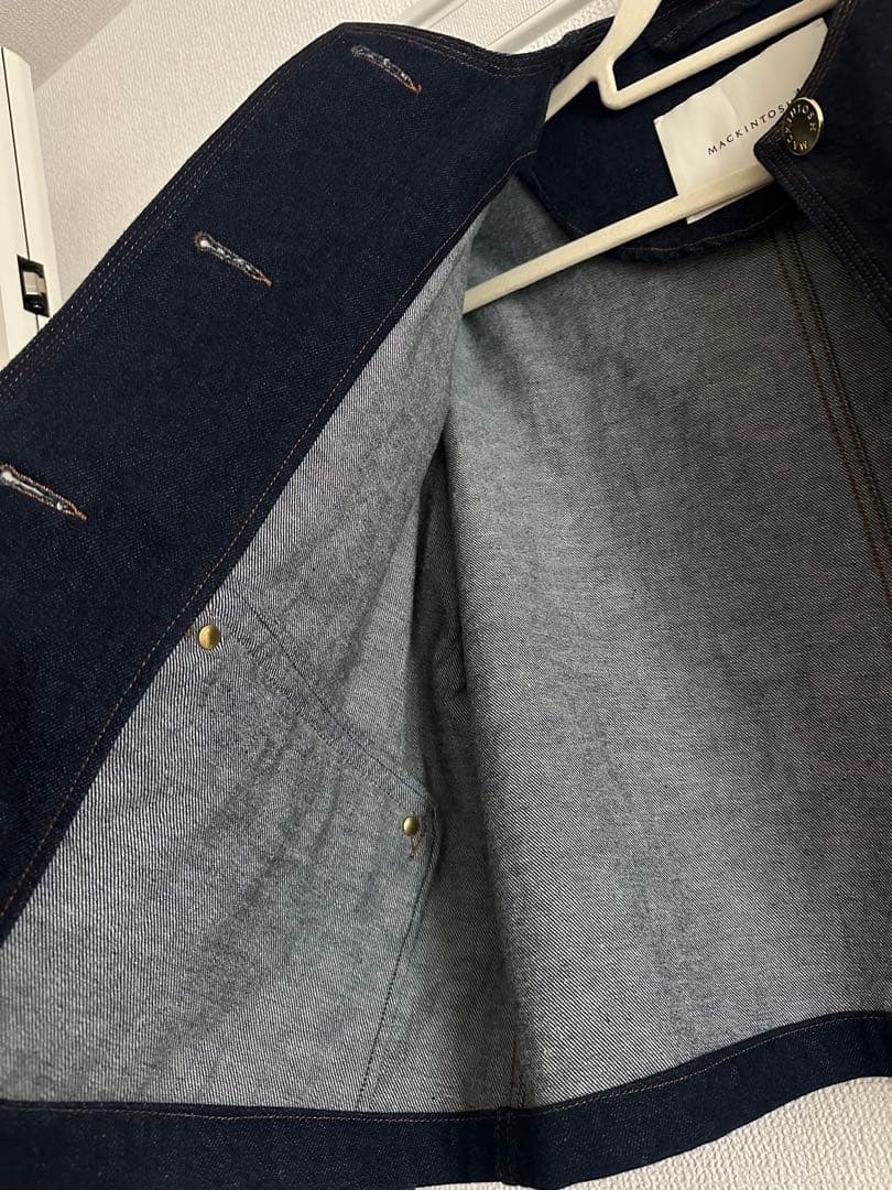 MACKINTOSH ハンビー ノーカラー デニムジャケット【サイズ6】