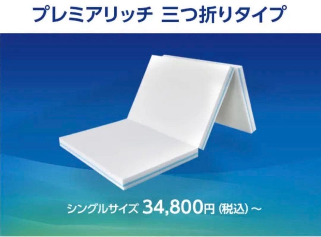 トゥルースリーパー プレミアリッチ三つ折り 柔らかめ低反発マットレス シングル