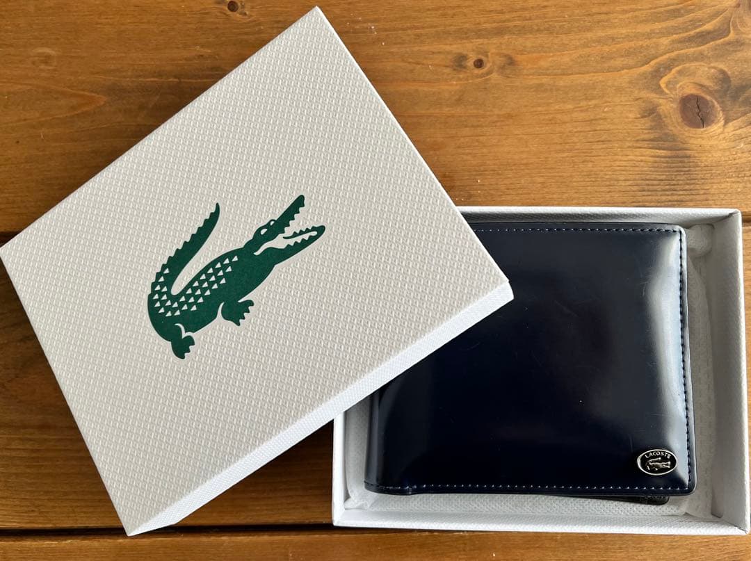 LACOSTE レザーミニマルショートウォレット