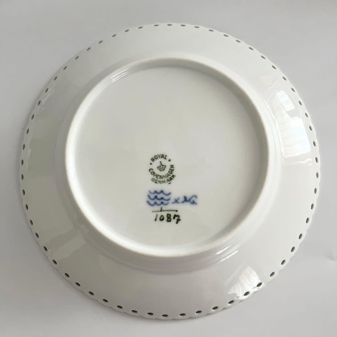 ロイヤルコペンハーゲン ブルーフルーテッド フルレース #1087プレート2枚②