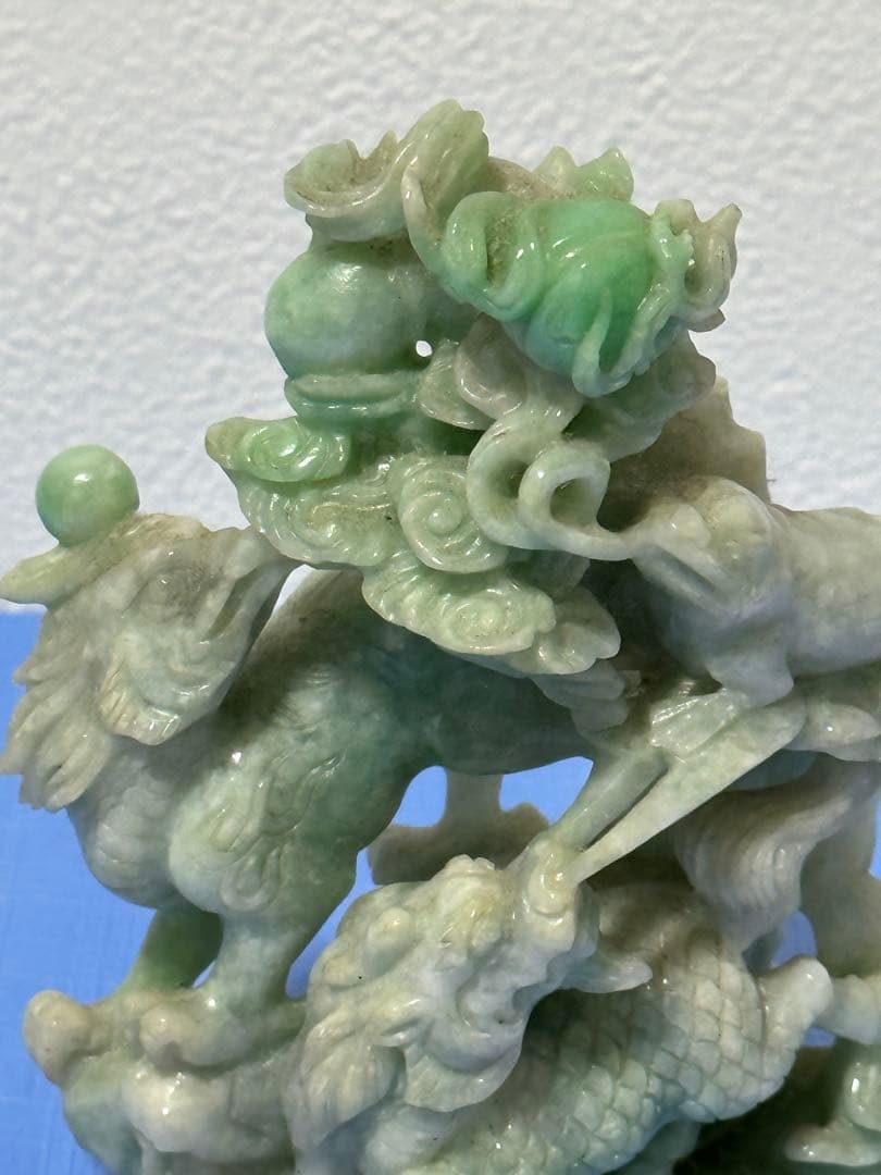 音楽さん專用 中国美術 翡翠 置物 天然石 彫刻 ヒスイ