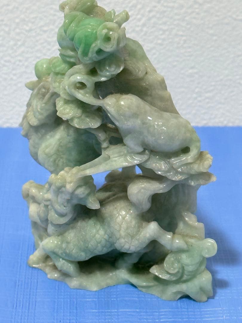 音楽さん專用 中国美術 翡翠 置物 天然石 彫刻 ヒスイ
