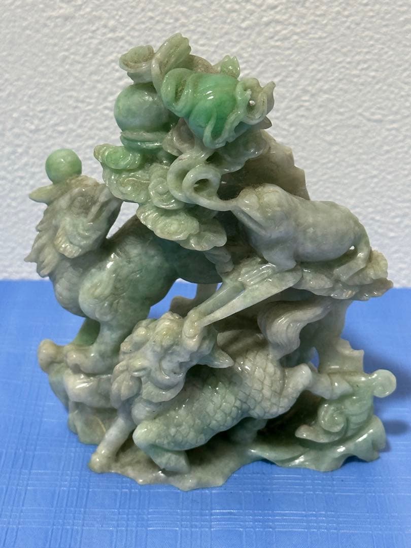 音楽さん專用 中国美術 翡翠 置物 天然石 彫刻 ヒスイ