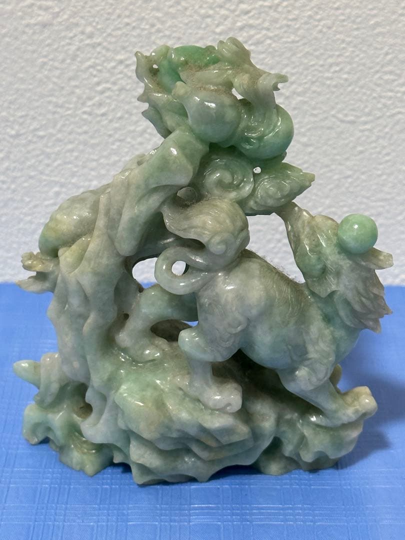 音楽さん專用 中国美術 翡翠 置物 天然石 彫刻 ヒスイ