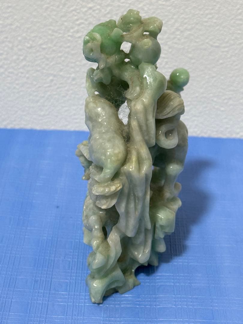 音楽さん專用 中国美術 翡翠 置物 天然石 彫刻 ヒスイ