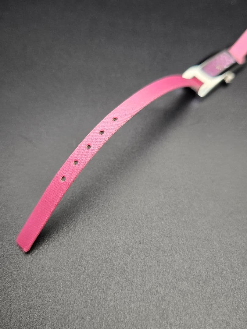 電池交換済 ベルト美品 研磨 GUCCI 3900L ピンク文字盤 グッチ 時計