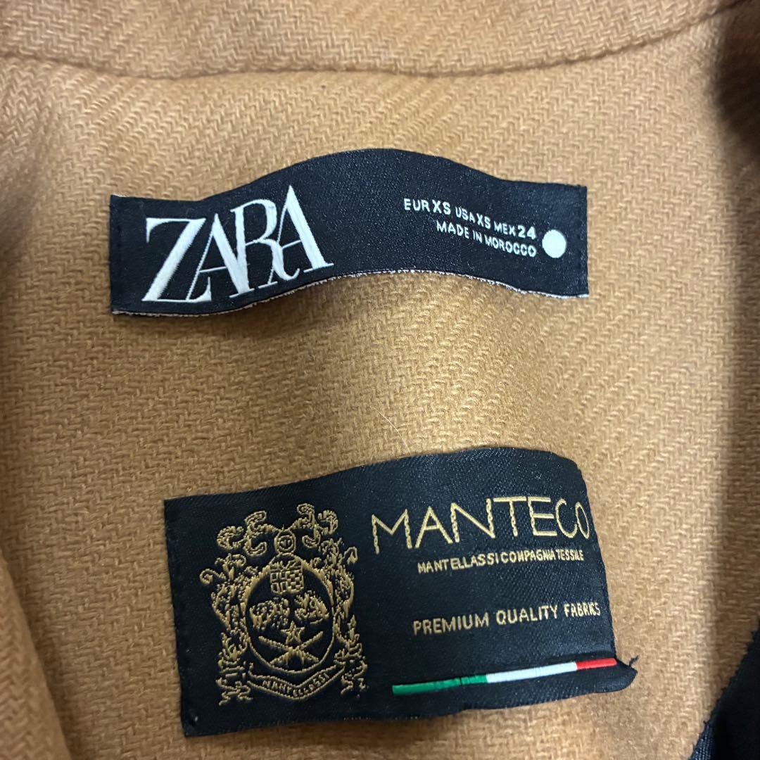 ZARA 美品 マンテコ ベルト キャメル ベージュ ロングコート