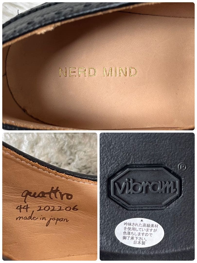 【新品未使用】ナードマインド　クアトロ　ウイングチップ　レザーシューズ　岩田剛典