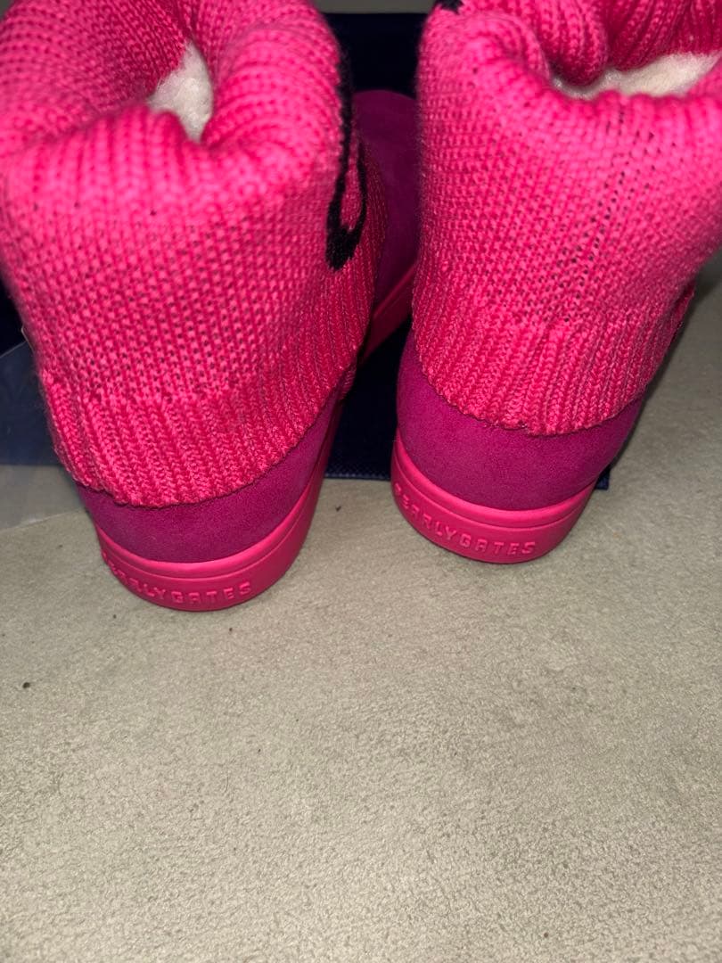 （かひなママ専用）パーリーゲイツ、ヌバック×リブニット、ショートブーツ