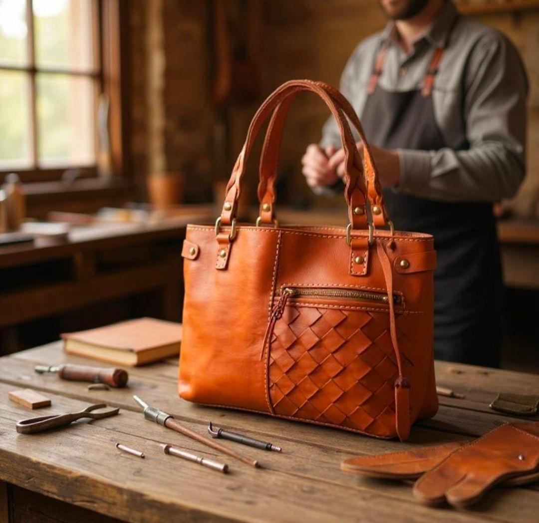 新品　カウレザー　革　レディース　収納　ハンドバッグ　牛革　ズッケロ　ブラウン