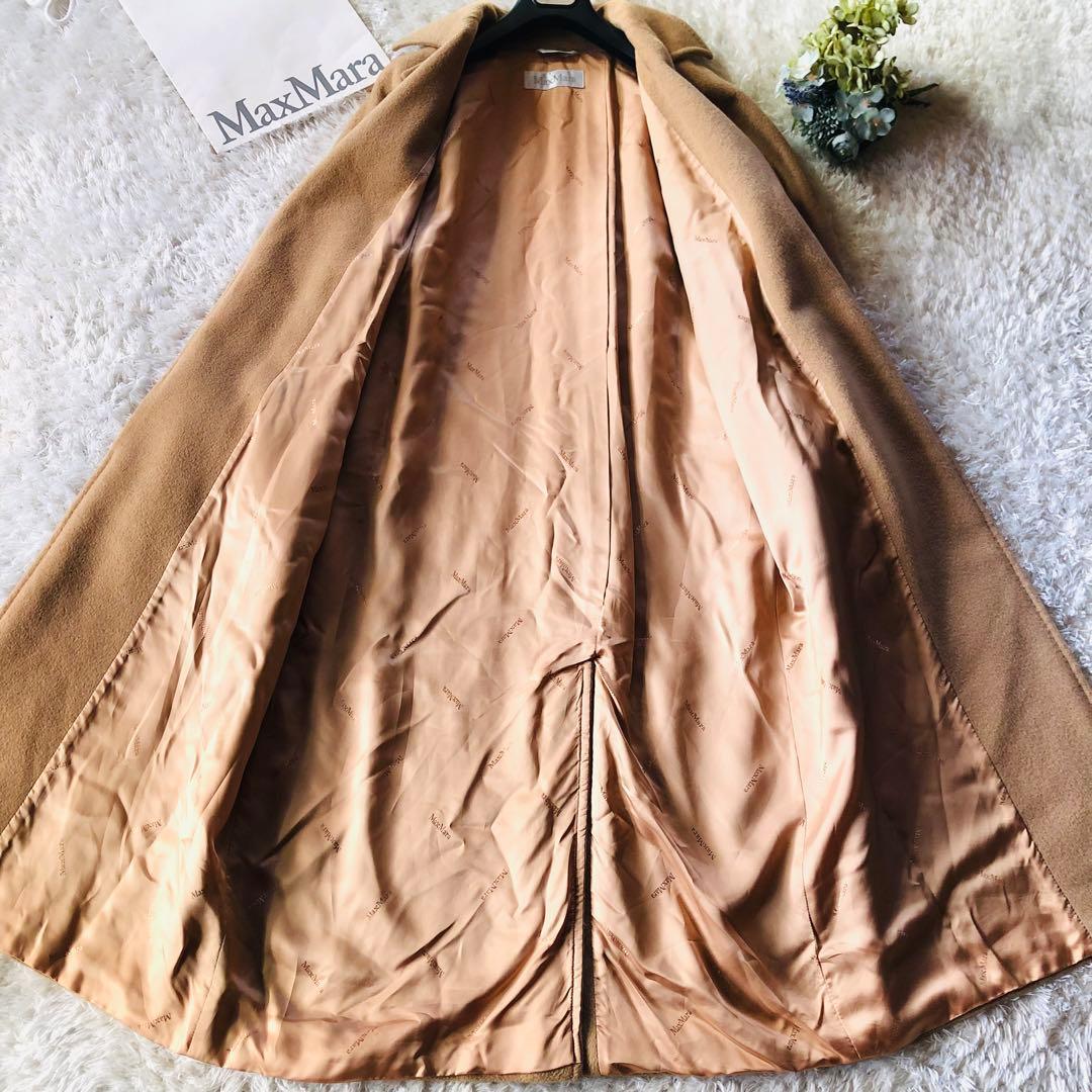 美品✨マックスマーラ マニュエラコート キャメル100% 女優襟 白タグ 40