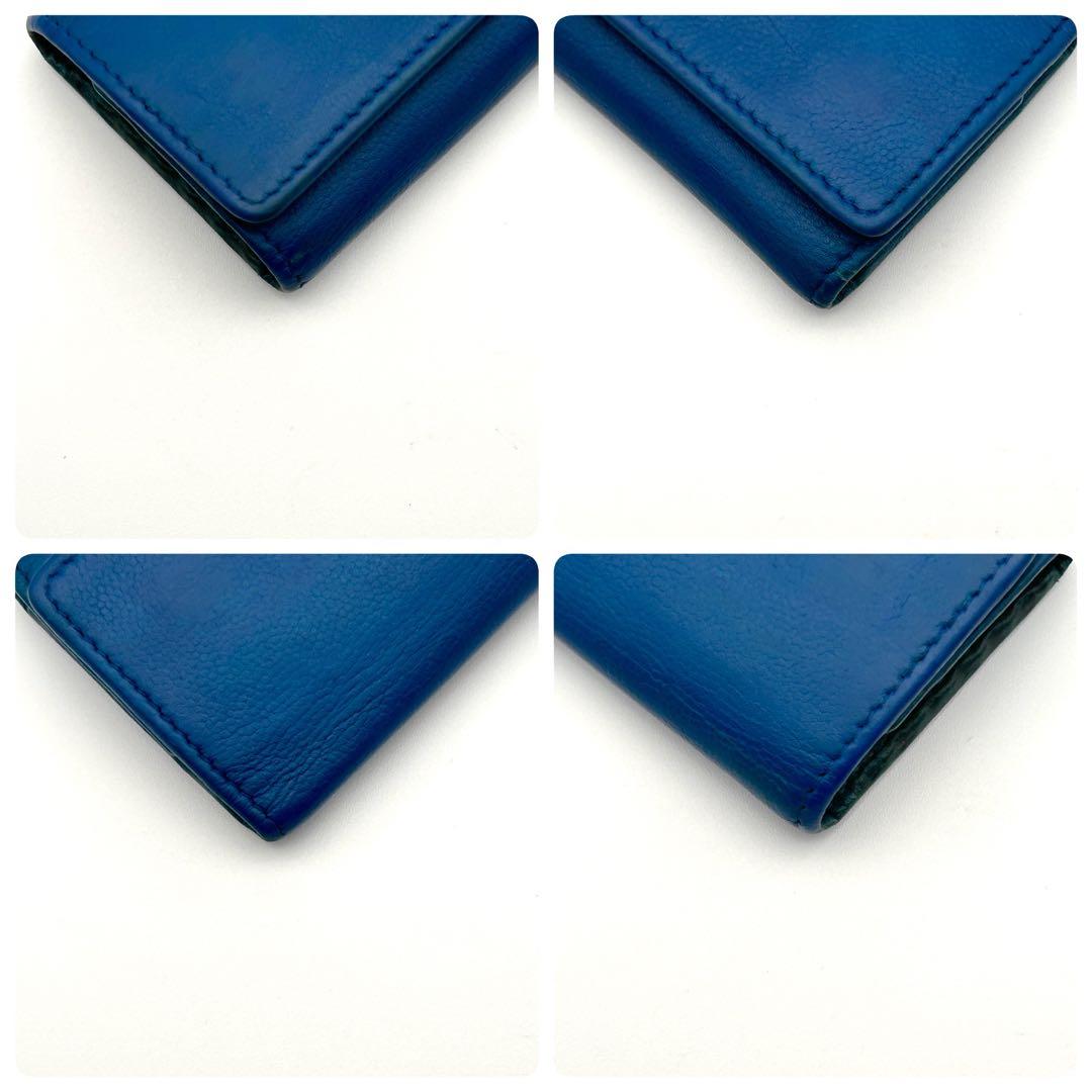 CHANEL シャネル キーケース レザー ブルー