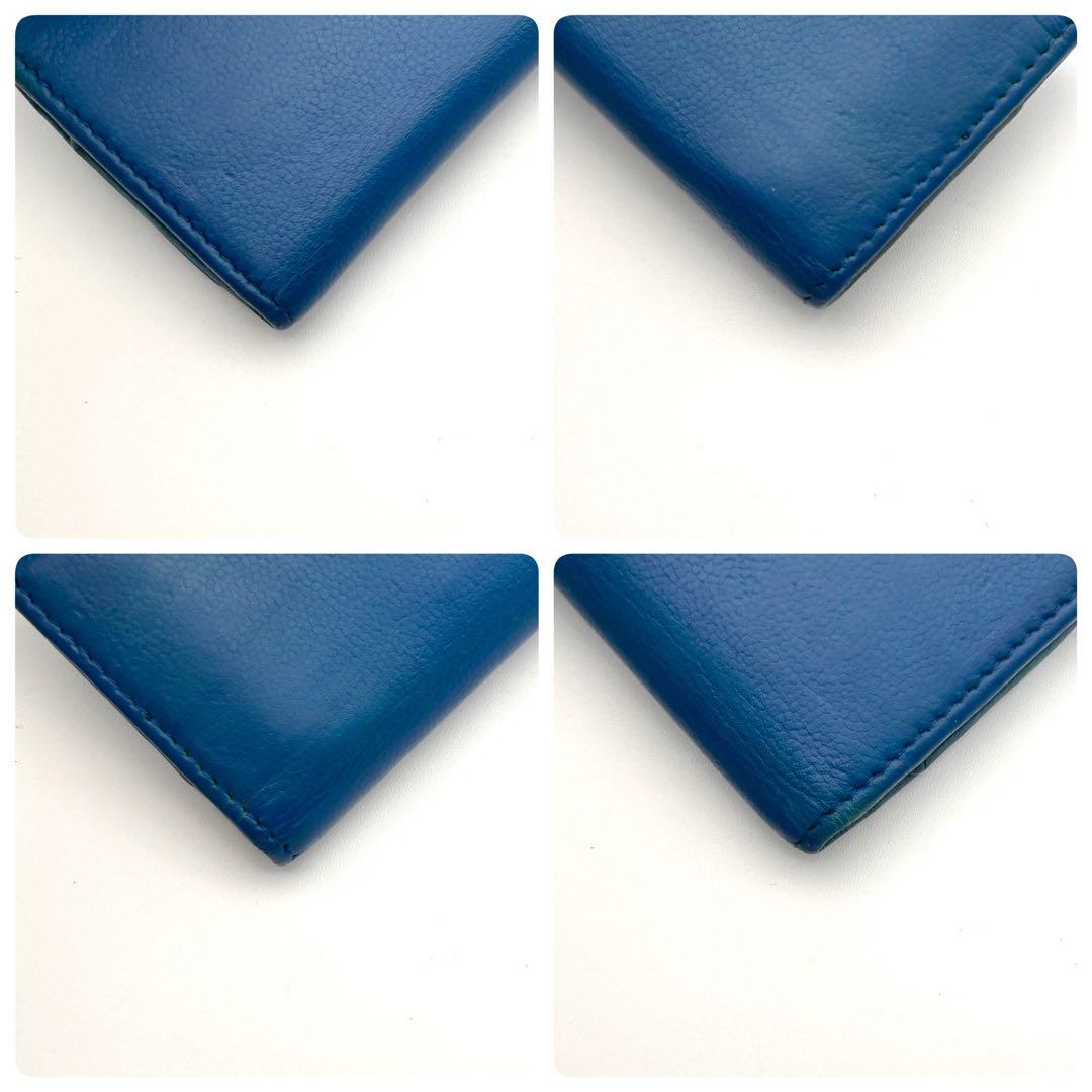 CHANEL シャネル キーケース レザー ブルー