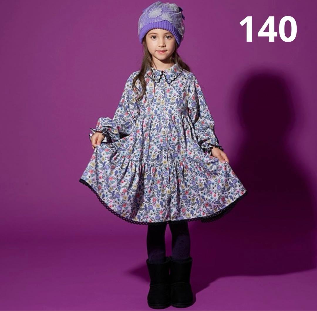 ANNA SUI mini♡ボタニカル花柄ワンピース♡140