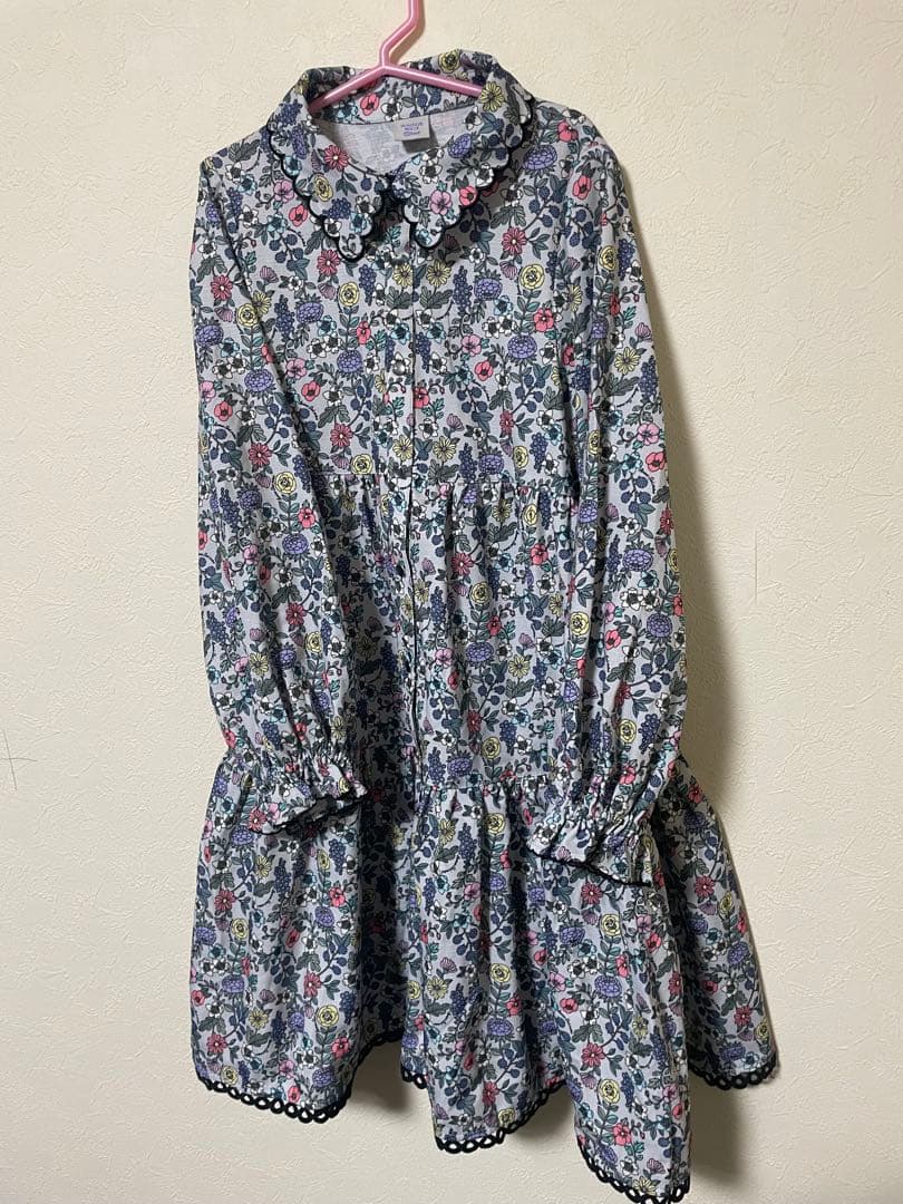 ANNA SUI mini♡ボタニカル花柄ワンピース♡140