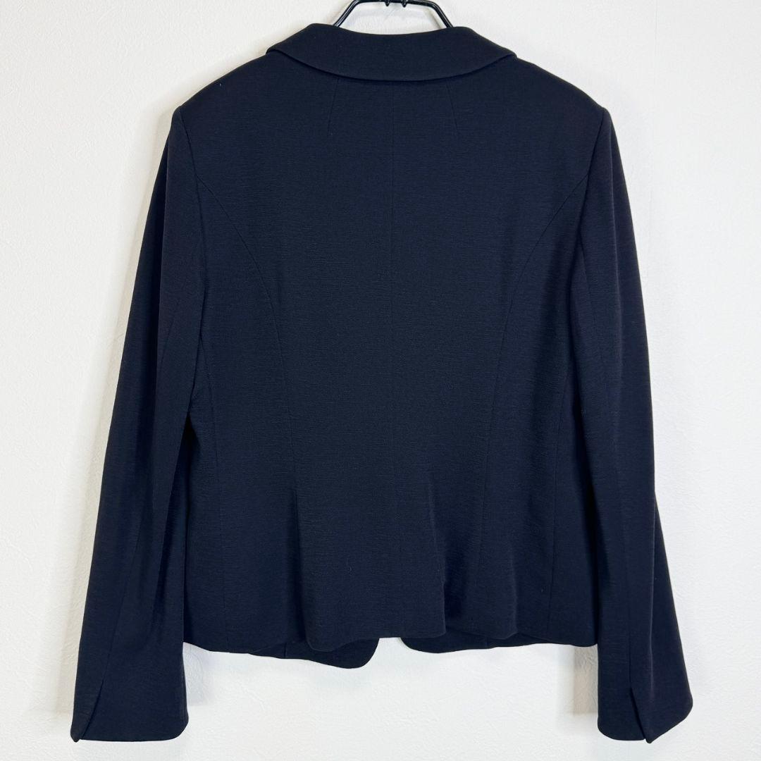 Reflect大きいサイズ ウール混生地 匠ジャケット 黒