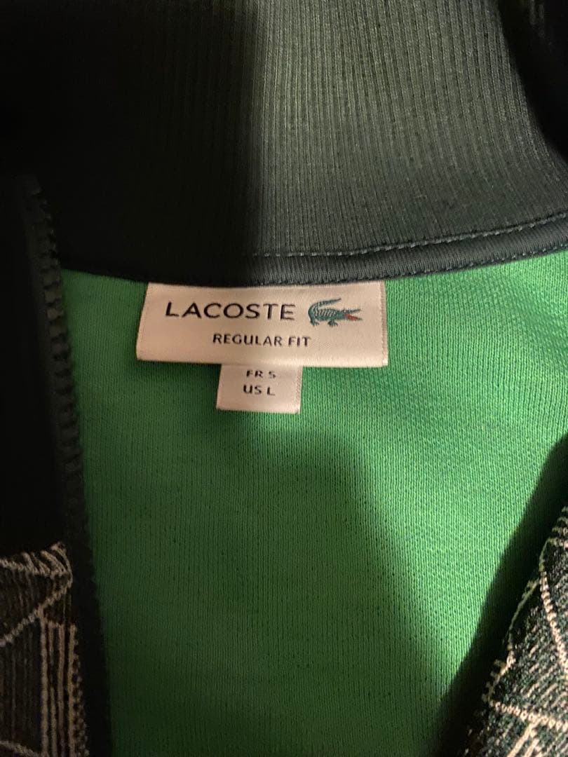 【状態良好】LACOSTE ジップアップジャージ US L
