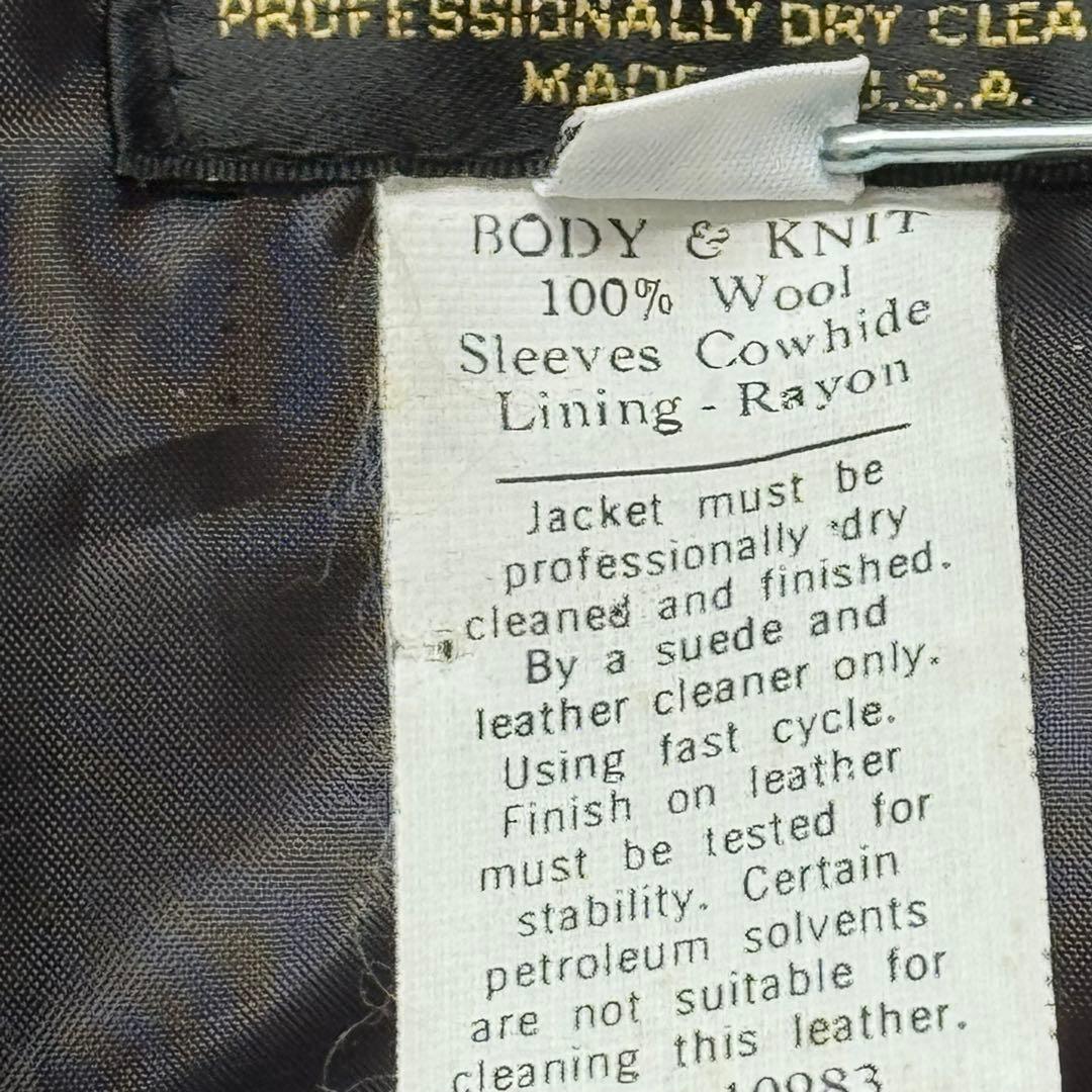 Albion award Jacket スタジャン 36 リアルレザー usa製