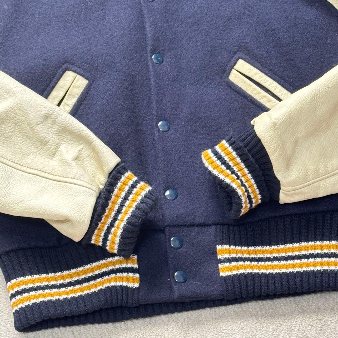 Albion award Jacket スタジャン 36 リアルレザー usa製