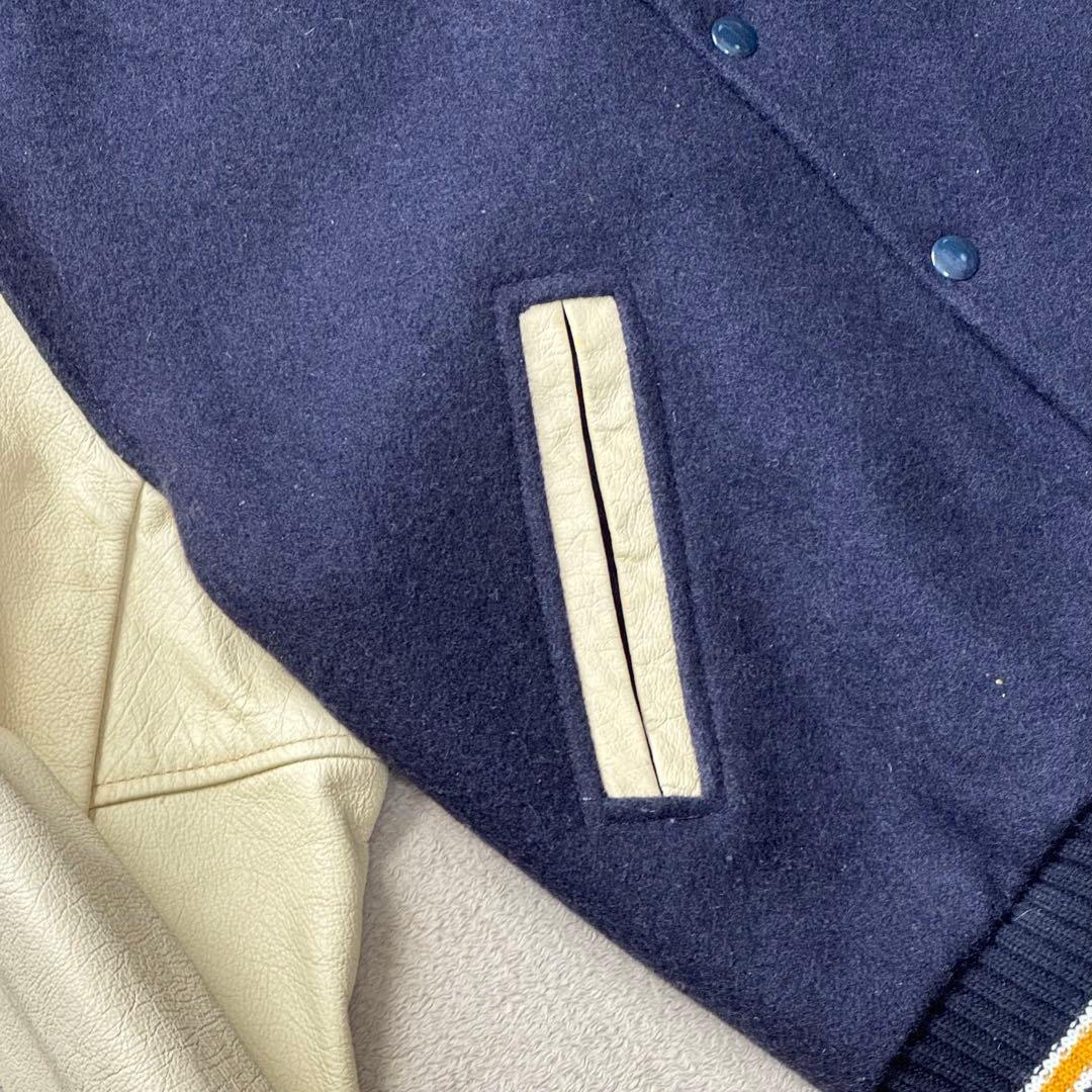 Albion award Jacket スタジャン 36 リアルレザー usa製