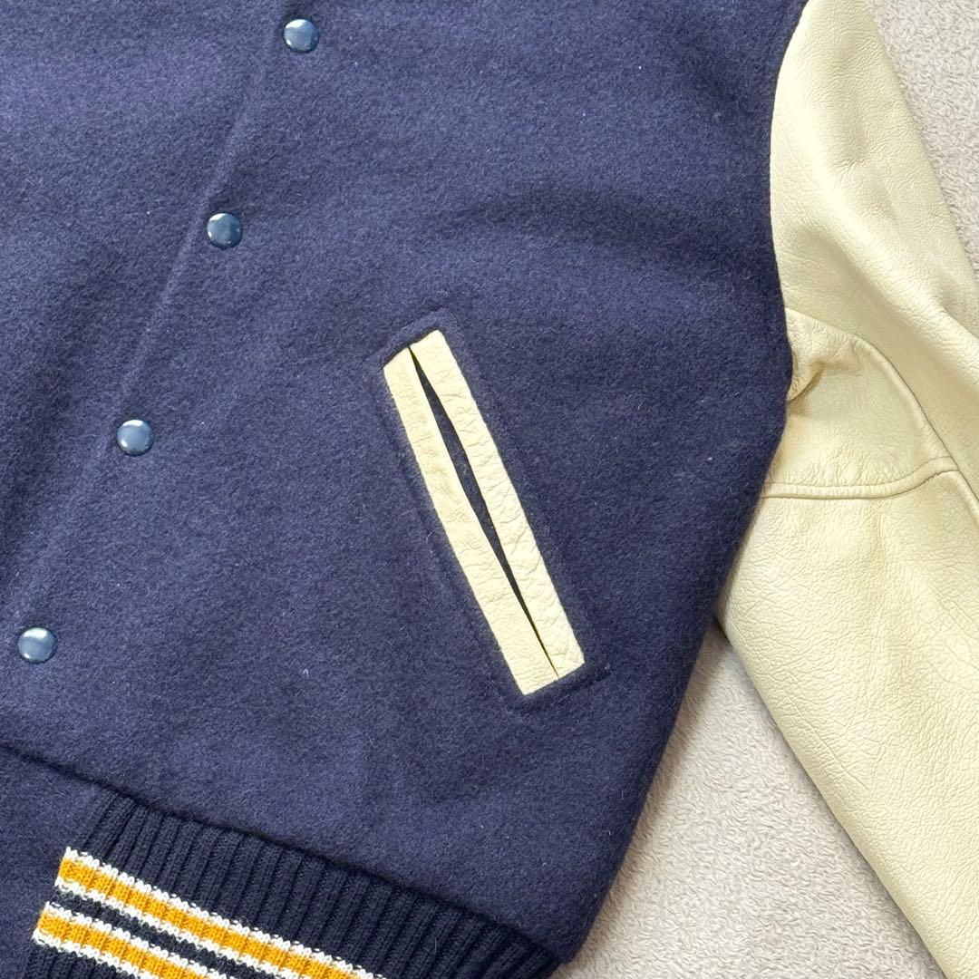 Albion award Jacket スタジャン 36 リアルレザー usa製
