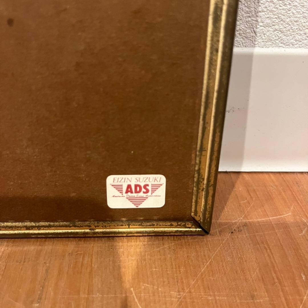 【当時モノ 希少】EIZIN SUZUKI 鈴木英人 インテリア ミラー　レトロ