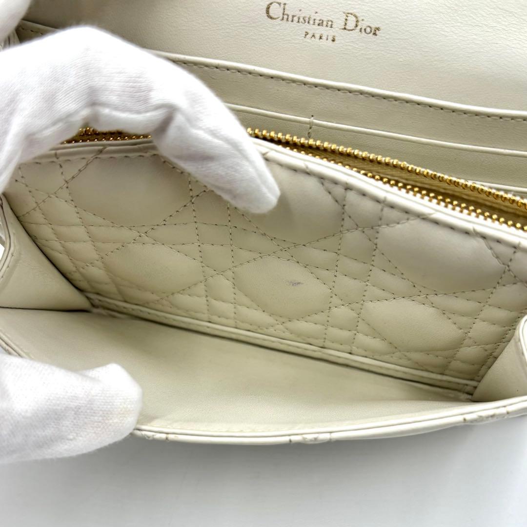 美品✨Dior カナージュ デイリー チェーンウォレット ポーチ