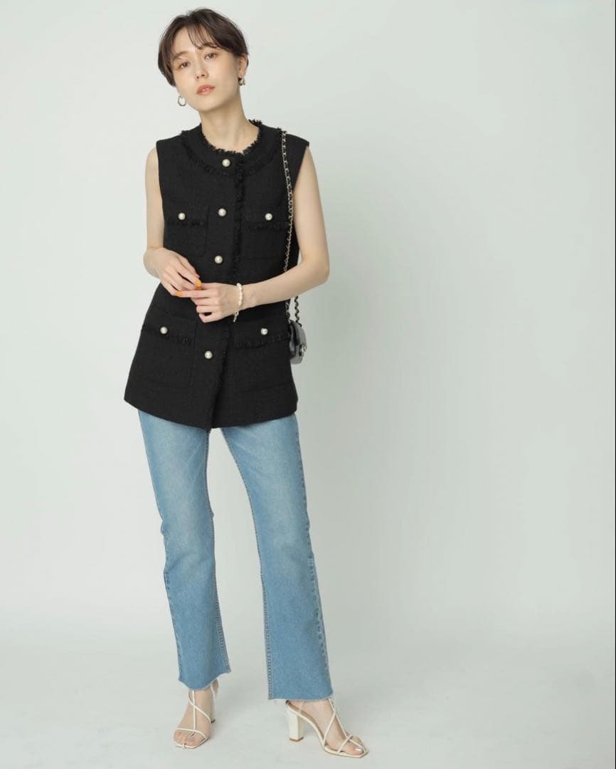 Arpege story アルページュストーリー パールツイード ジレ ベスト