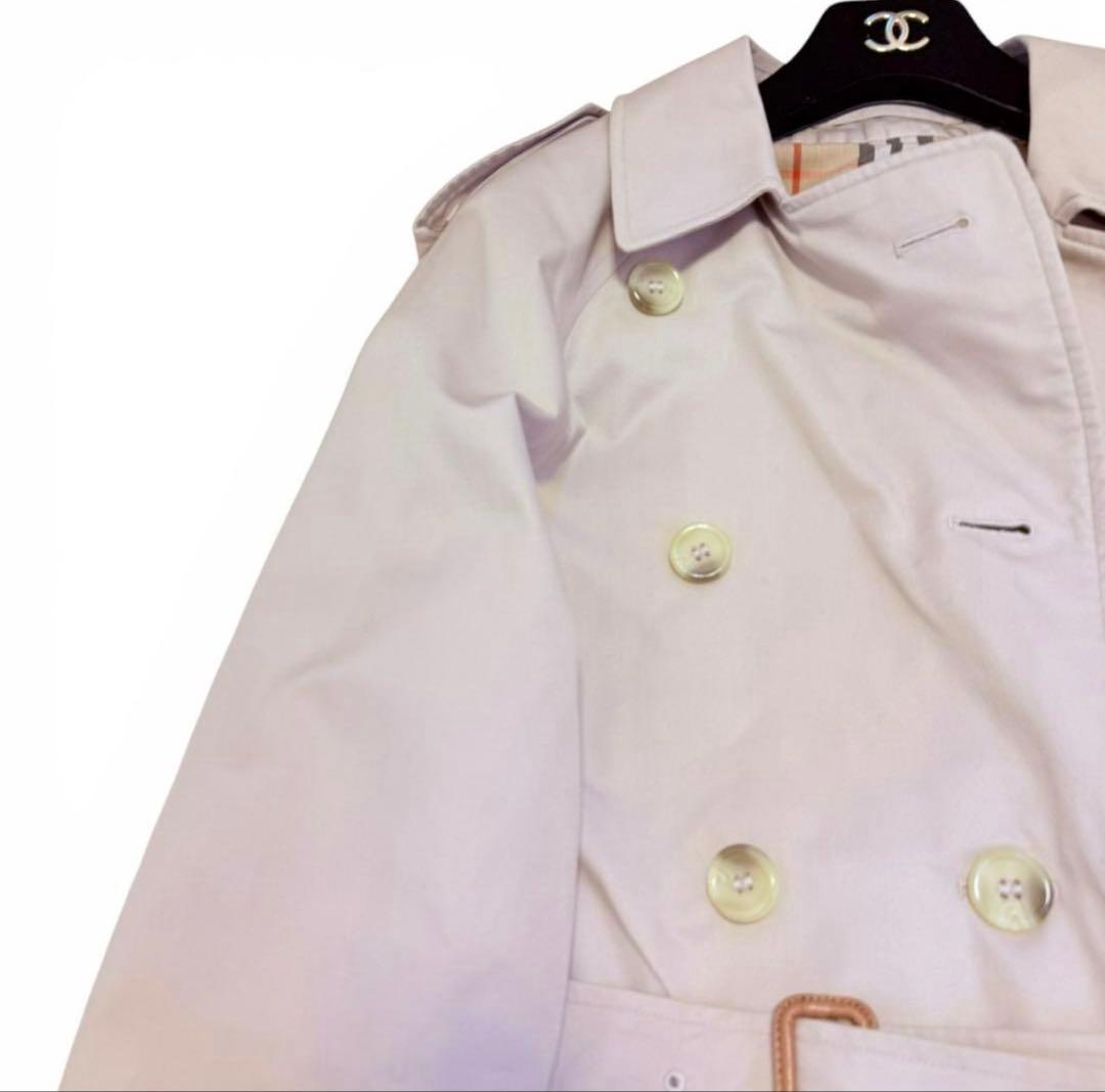 【美品】 BURBERRY 大きいサイズ コットン マキシ丈 トレンチコート