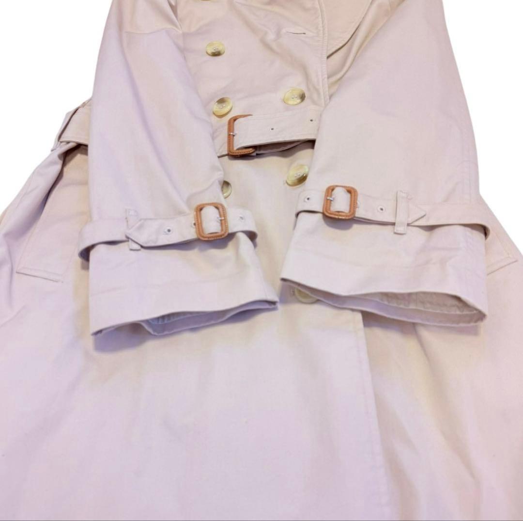 【美品】 BURBERRY 大きいサイズ コットン マキシ丈 トレンチコート