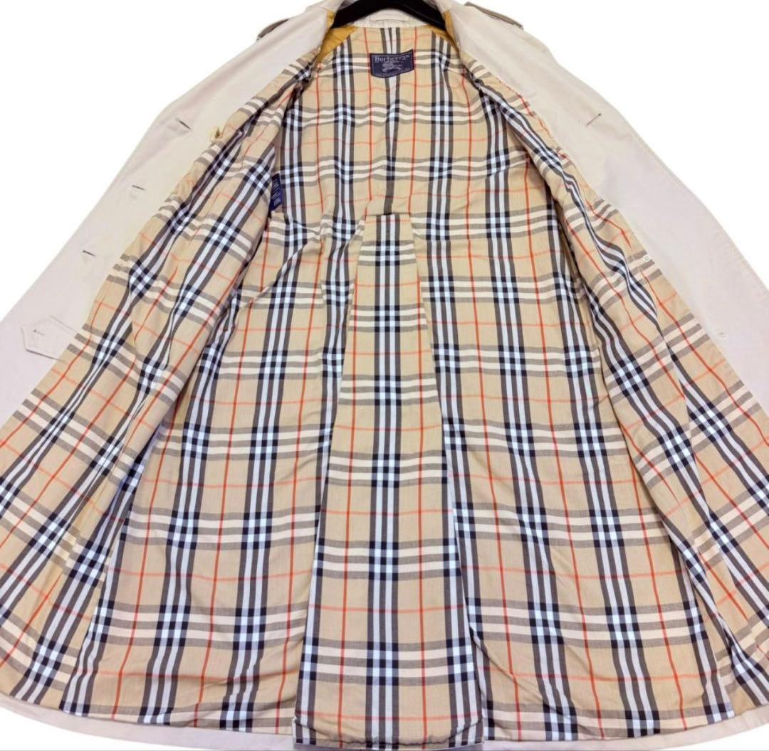 【美品】 BURBERRY 大きいサイズ コットン マキシ丈 トレンチコート