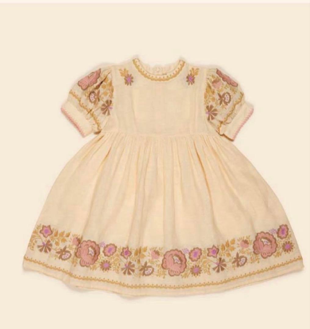 Apolina Mya Dress Milk ワンピース 3-5y