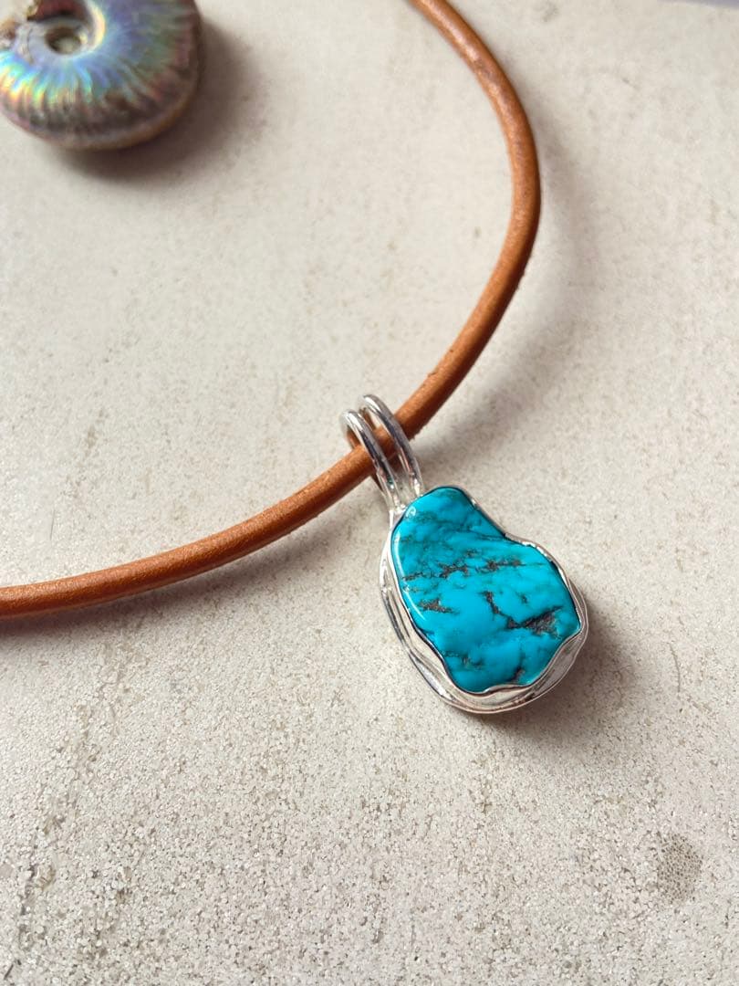 ターコイズ　ペンダントトップ　シルバー