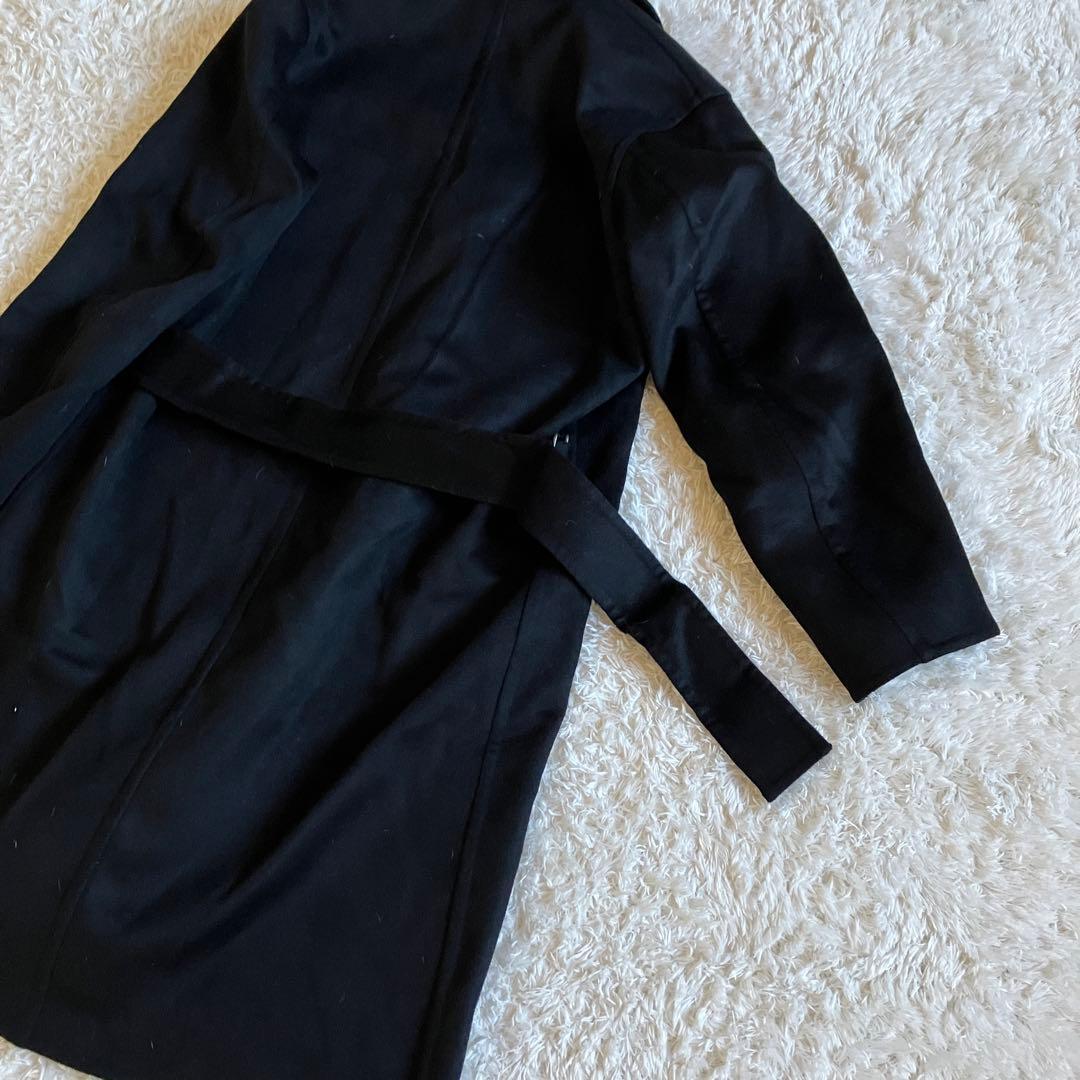 【新品タグ付き】UNIQLO +J カシミヤブレンド　チェスターコート　黒　L