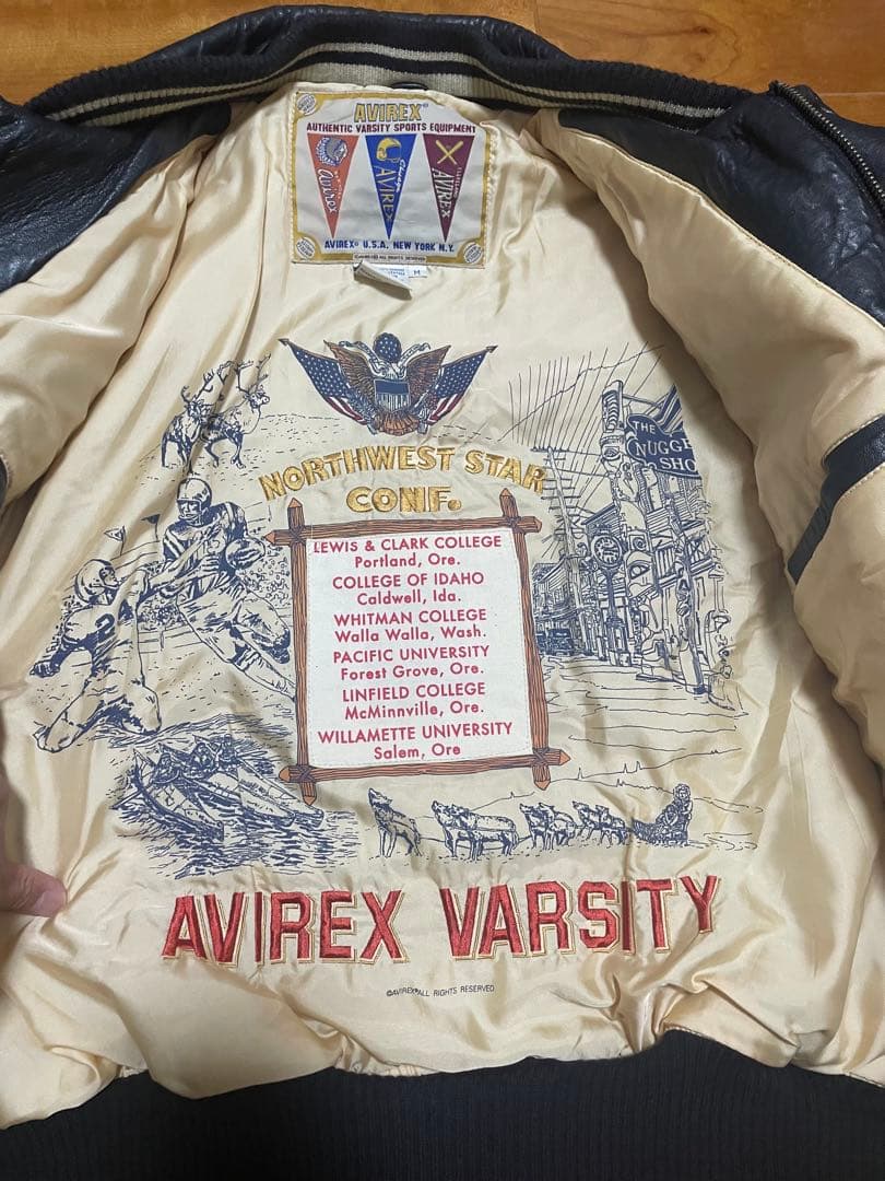 AVIREX レザースタジャン　インディアン