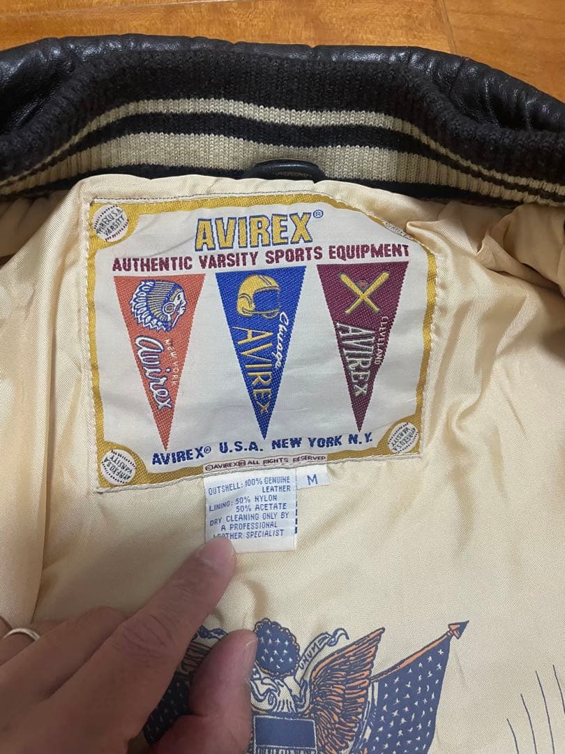 AVIREX レザースタジャン　インディアン