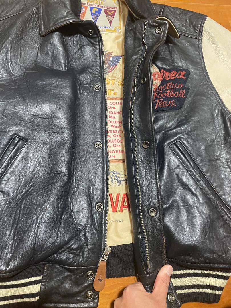 AVIREX レザースタジャン　インディアン