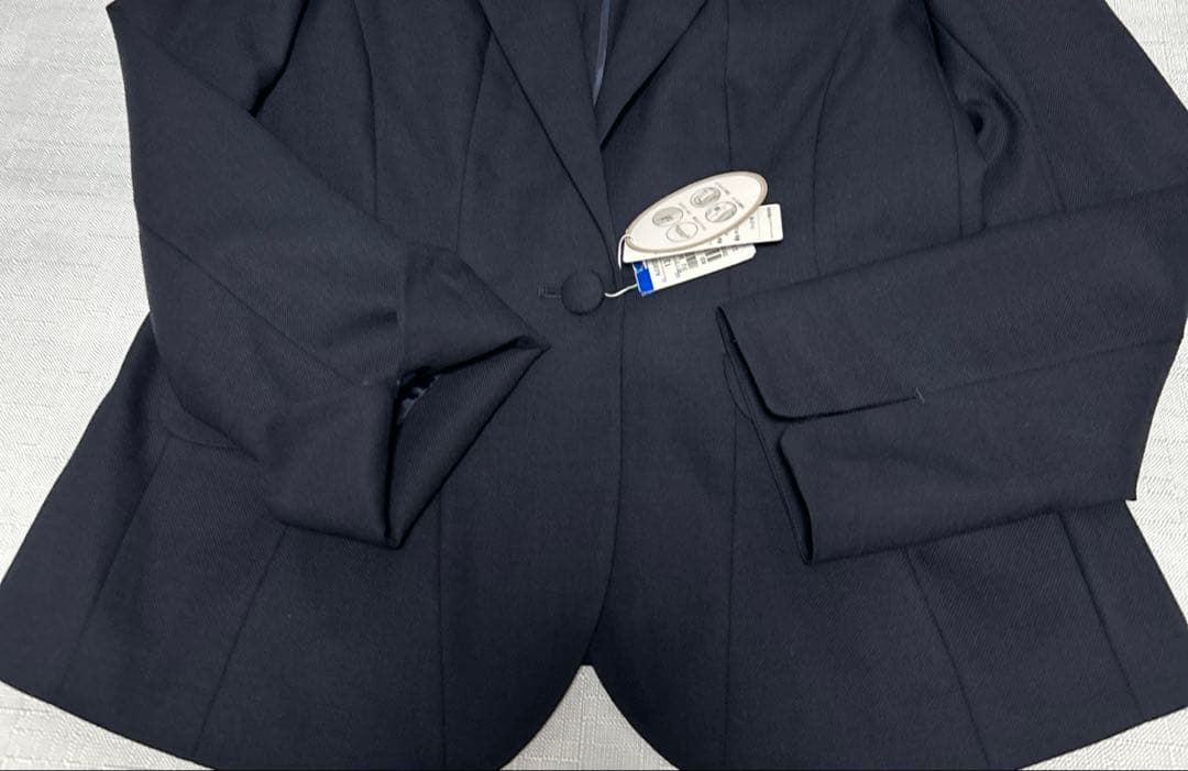 タグ付き アンカーウーマン パーソンズ フォーマル スカートスーツ 13号 紺