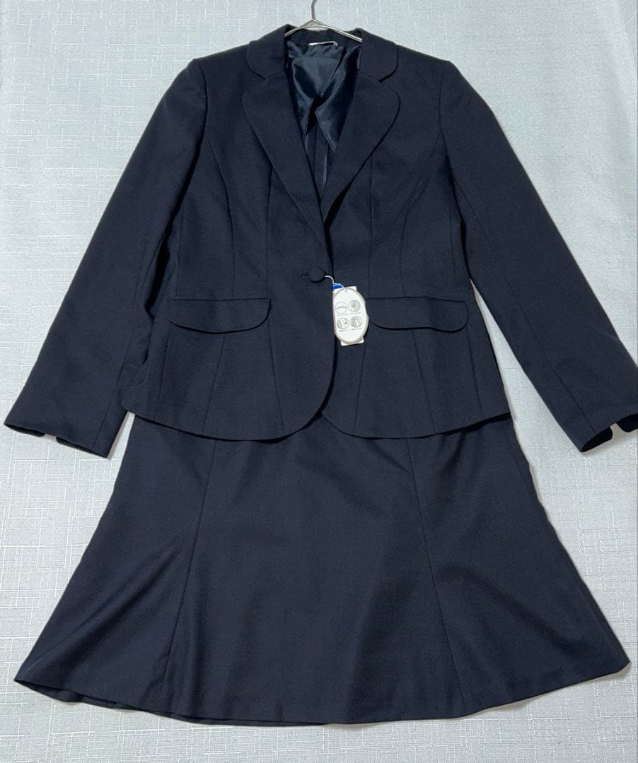 タグ付き アンカーウーマン パーソンズ フォーマル スカートスーツ 13号 紺