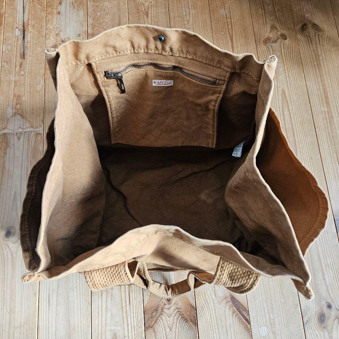 KAPITAL ベージュ トートバッグ