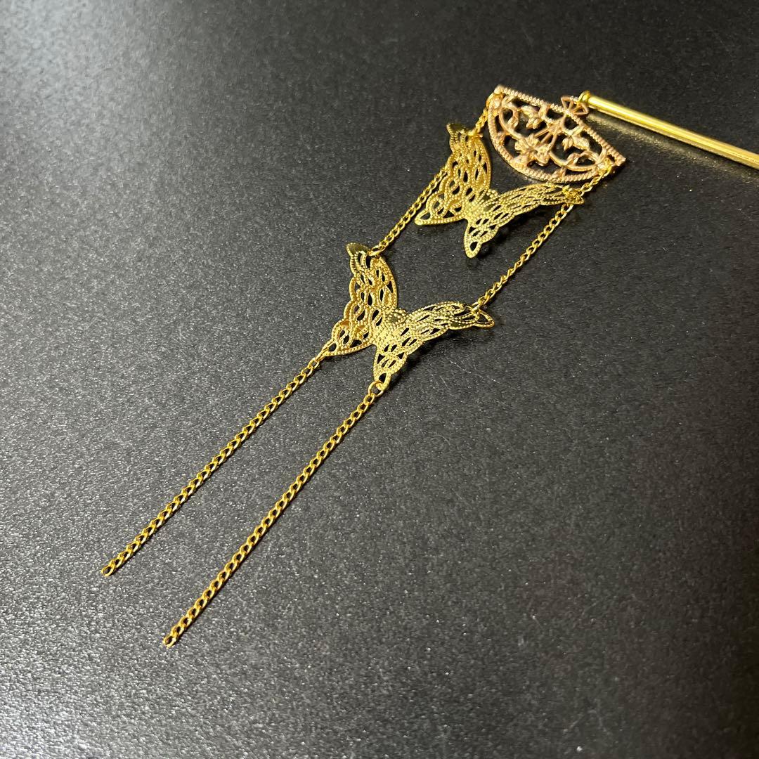 髪飾り・かんざし・成人式・結婚式・つまみ細工・豪華・ド派手・振袖・花魁・蝶