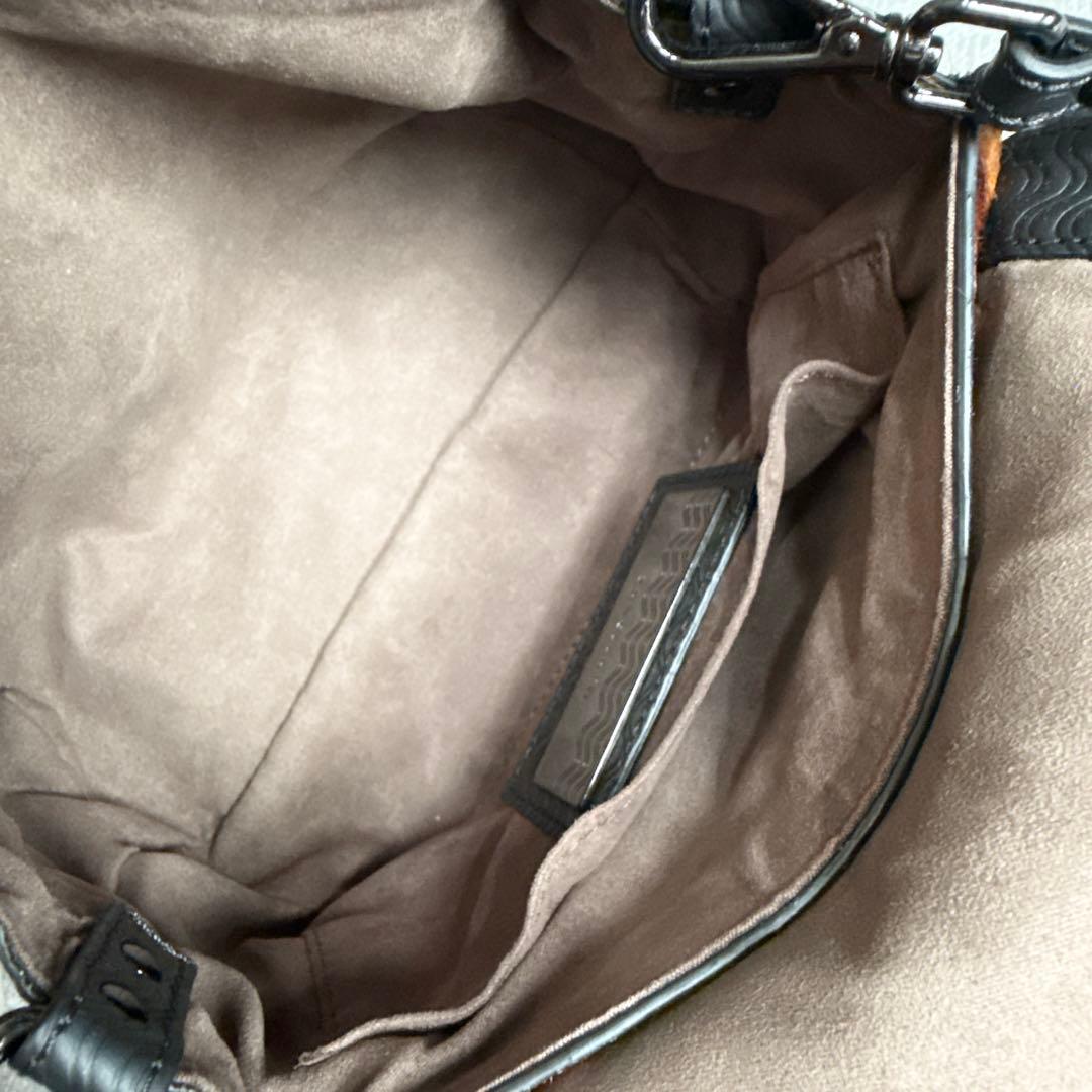 【箱付き未使用品】ザネラート　ポスティーナ ベイビー ハラコ　ショルダーバッグ