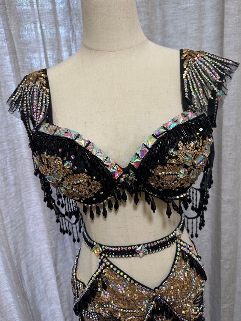 ゴージャスブラックベリーダンス衣装 オーダーメイド