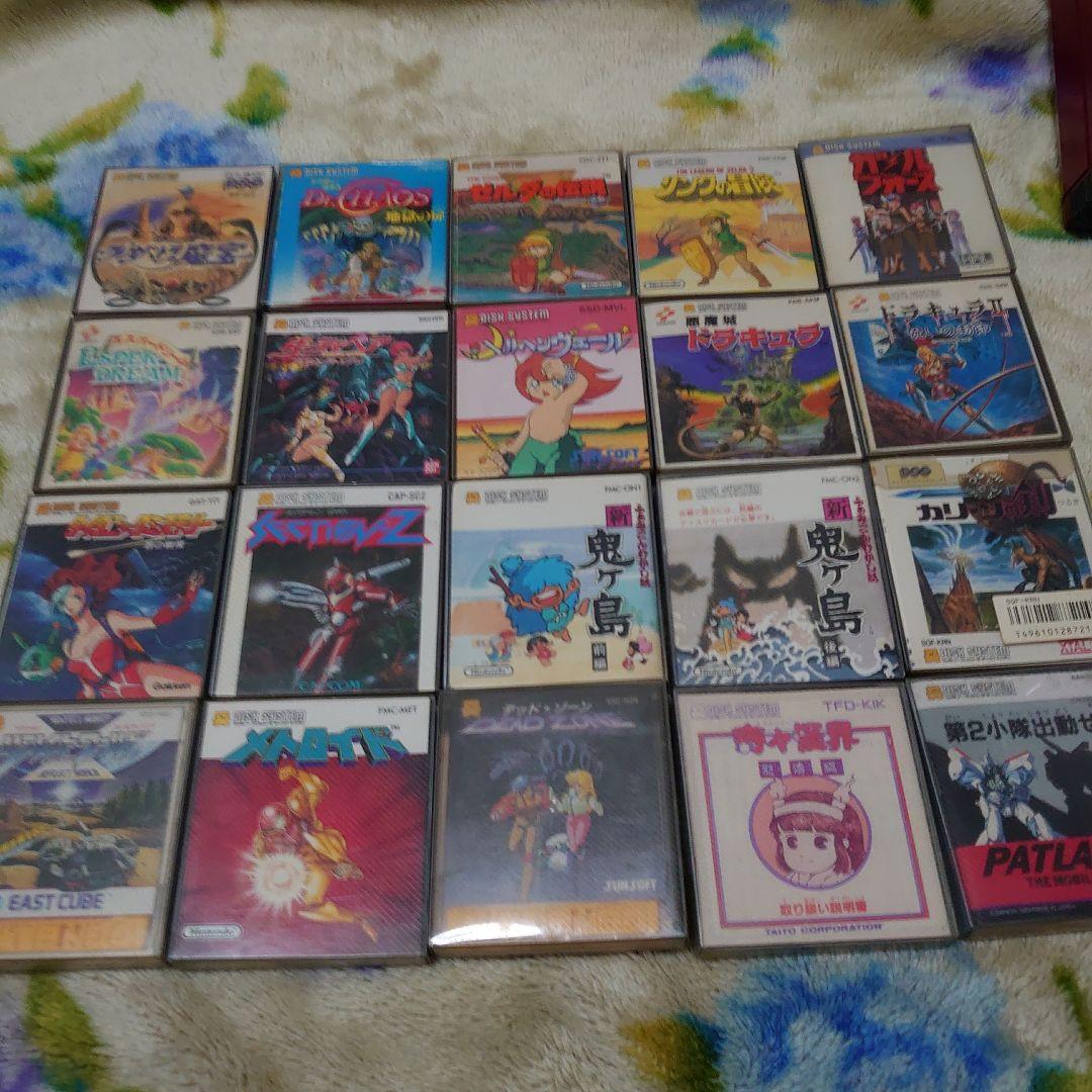 ジャンク品扱い　ファミコンディスクシステム欲張りセット！！　22本攻略本つき