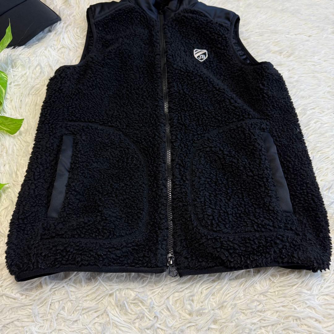 【ジャックバニー】美品 ボアベスト ブラック 1サイズ レディース